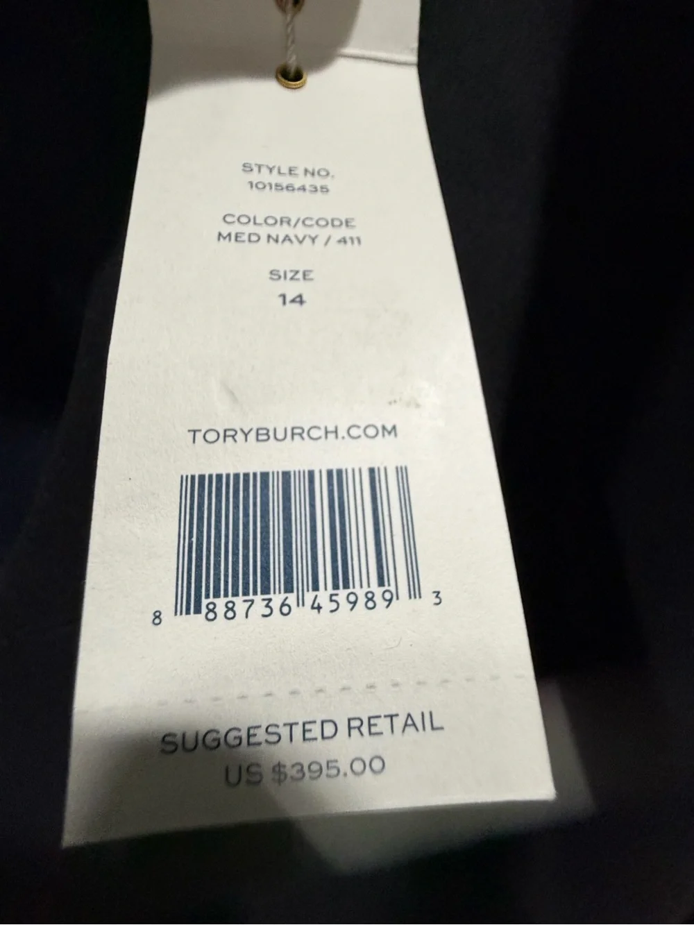 NWT navy Tory Burch sheath dress sz 14
